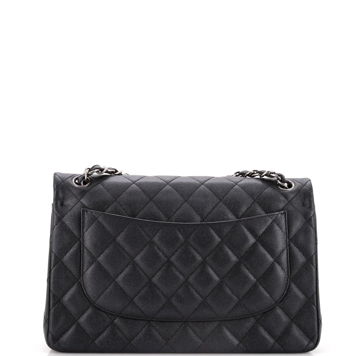 Classic Double Flap Bag Quilted Iridescent Caviar Jumbo - Deep Luxury