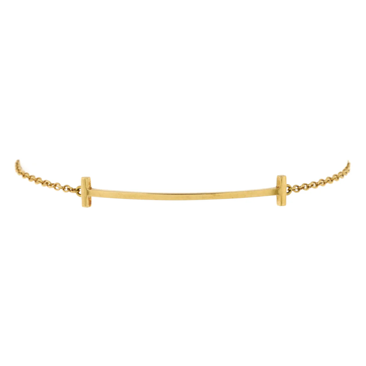 T Smile Chain Bracelet 18K Yellow Gold Medium - Deep Luxury