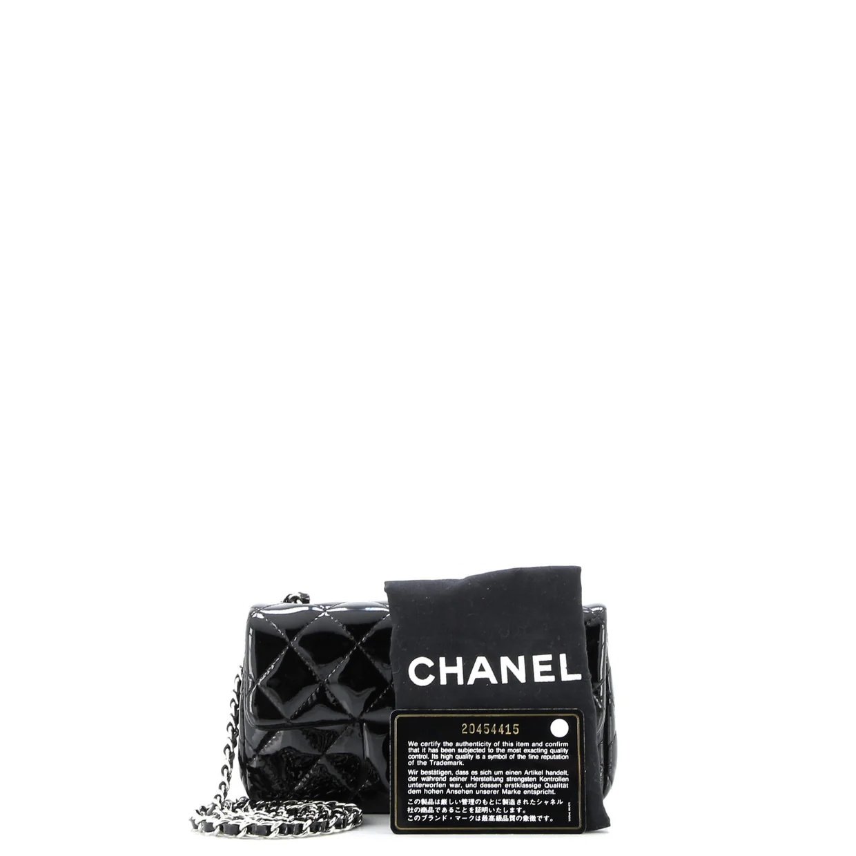 Classic Single Flap Bag Quilted Patent Extra Mini - Deep Luxury