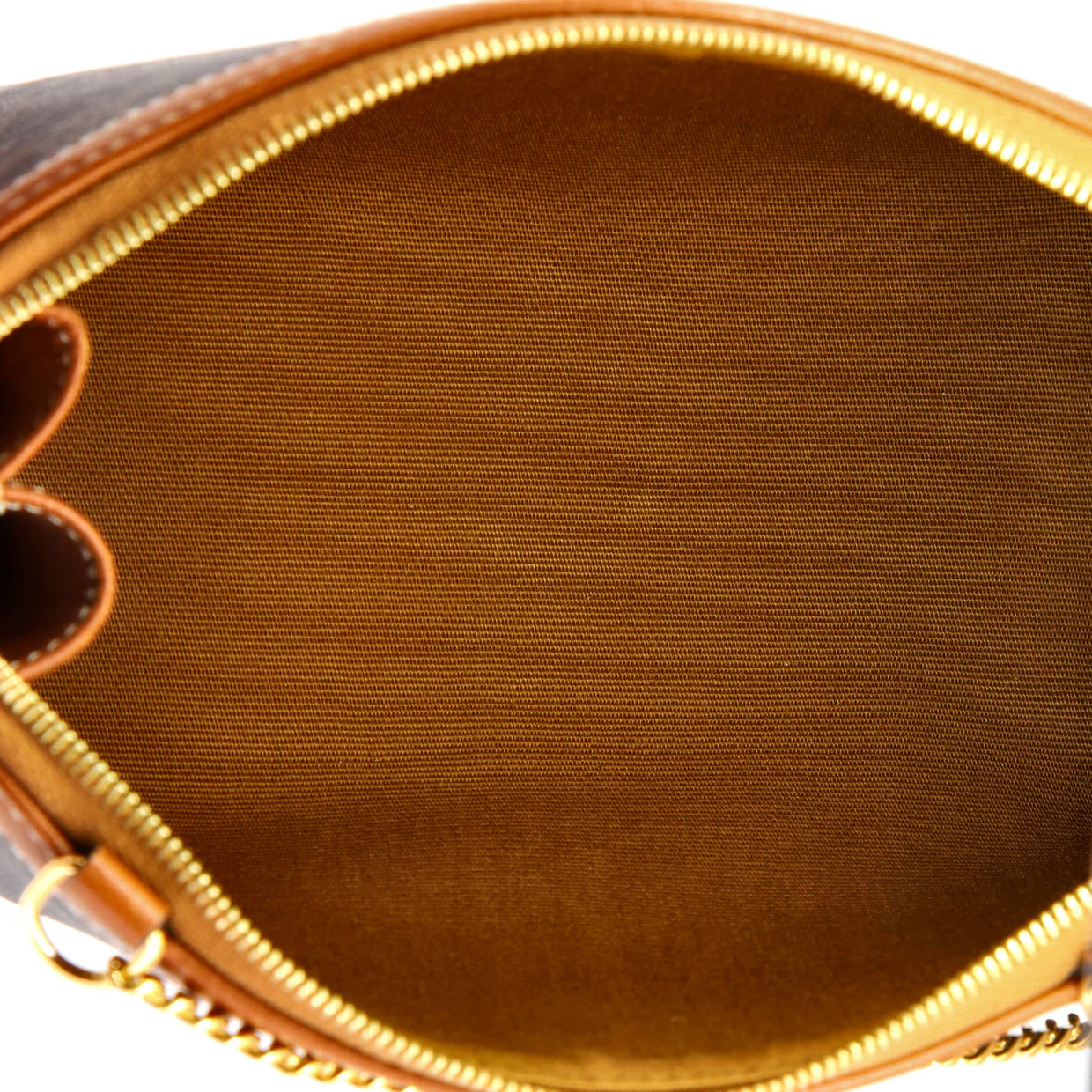 Zip Around Chain Clutch Triomphe Coated Canvas - Deep Luxury