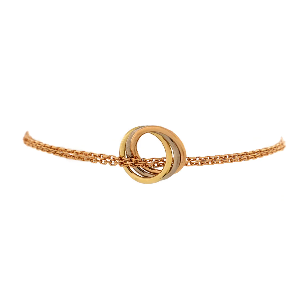 Trinity Chain Bracelet 18K Tricolor Gold - Deep Luxury