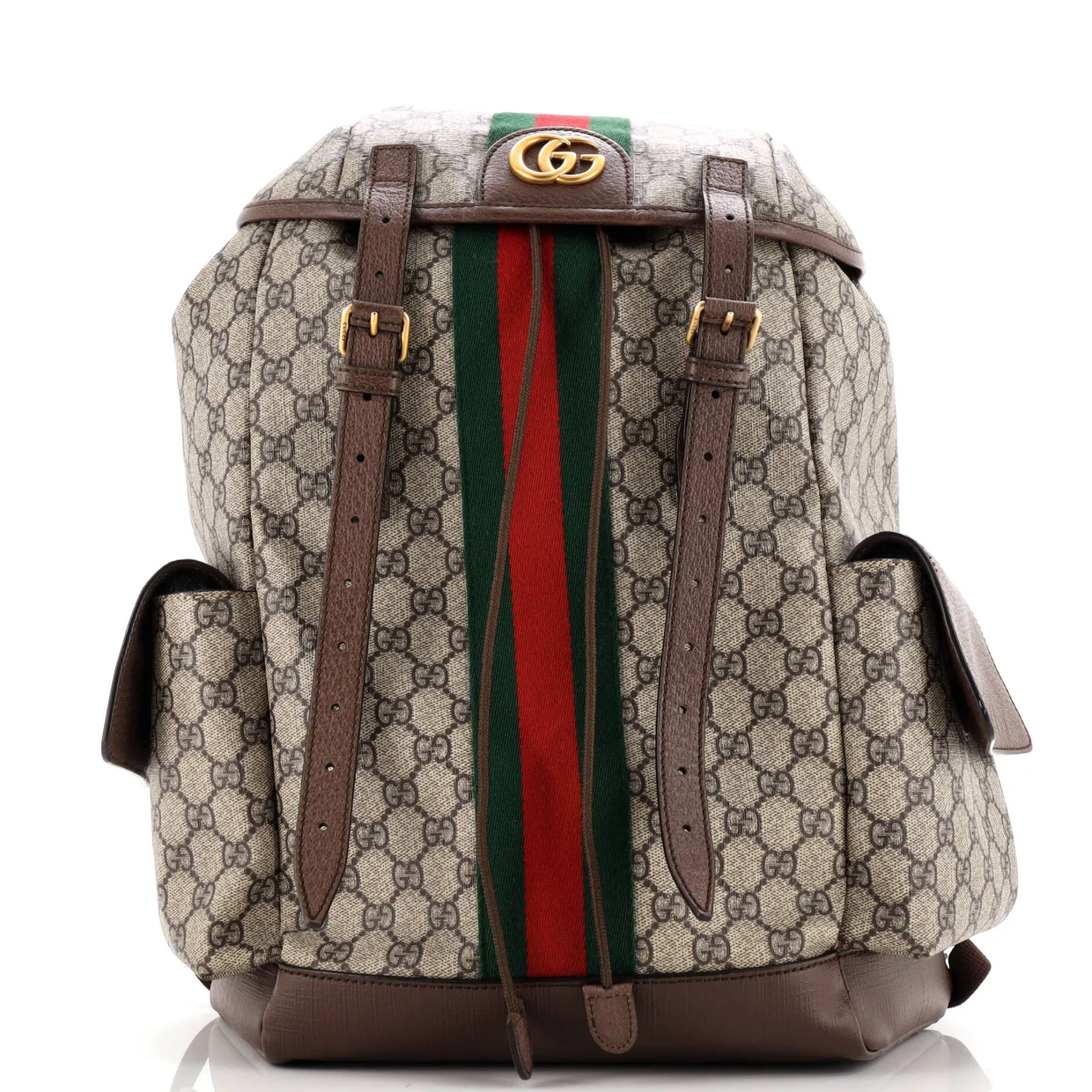 Ophidia Flap Backpack GG Coated Canvas Medium - Deep Luxury