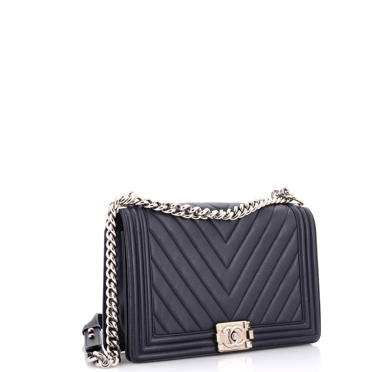 Boy Flap Bag Chevron Lambskin New Medium - Deep Luxury
