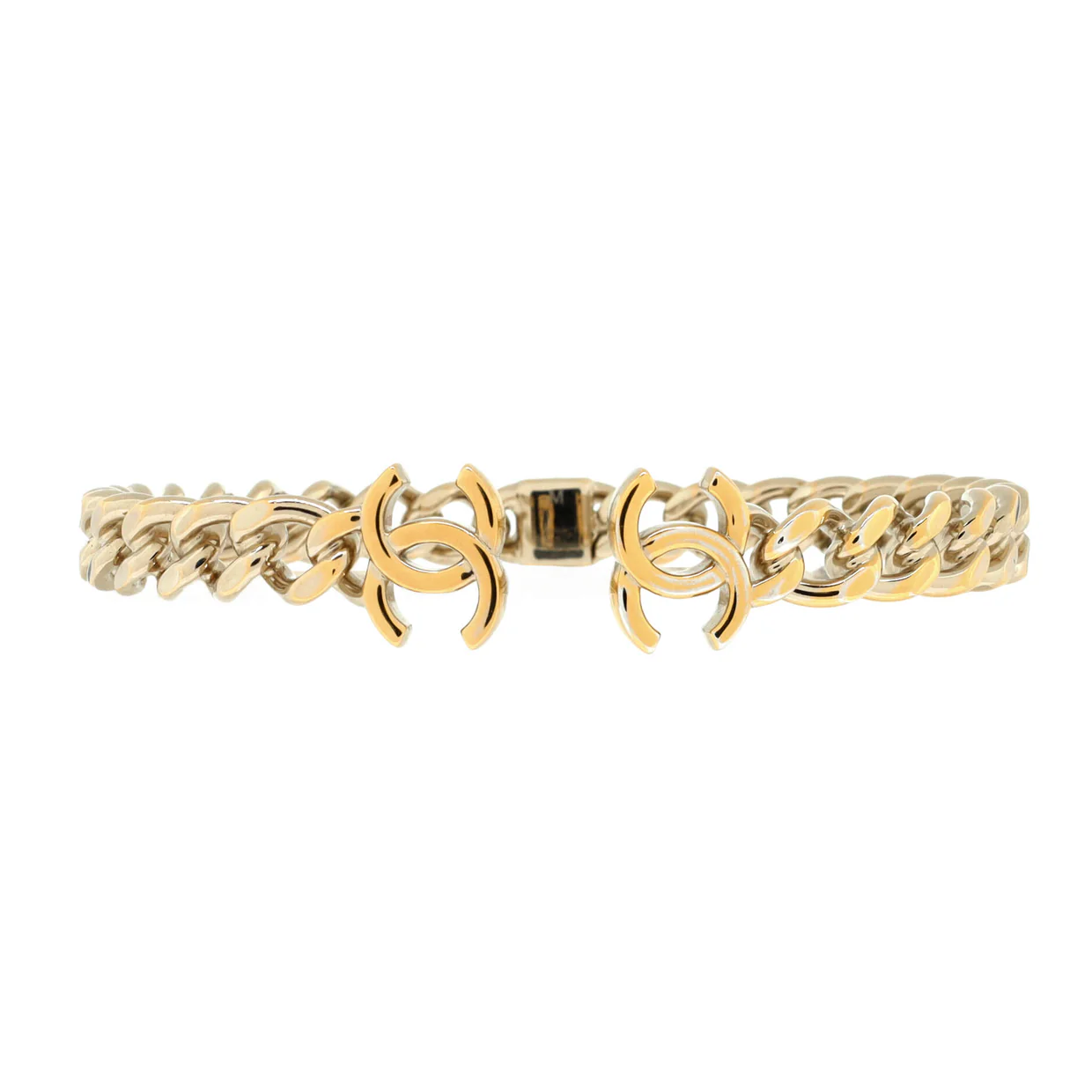 CC Chain Link Choker Necklace Metal - Deep Luxury