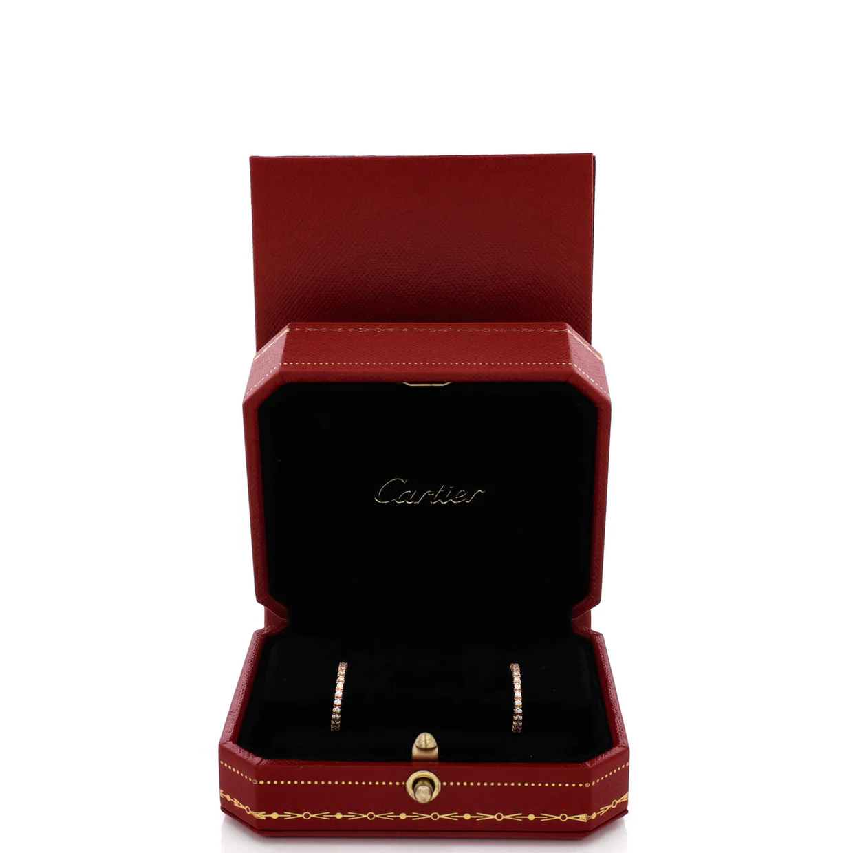 Etincelle de Cartier Hoops Earrings 18K Rose Gold and Diamonds Small - Deep Luxury