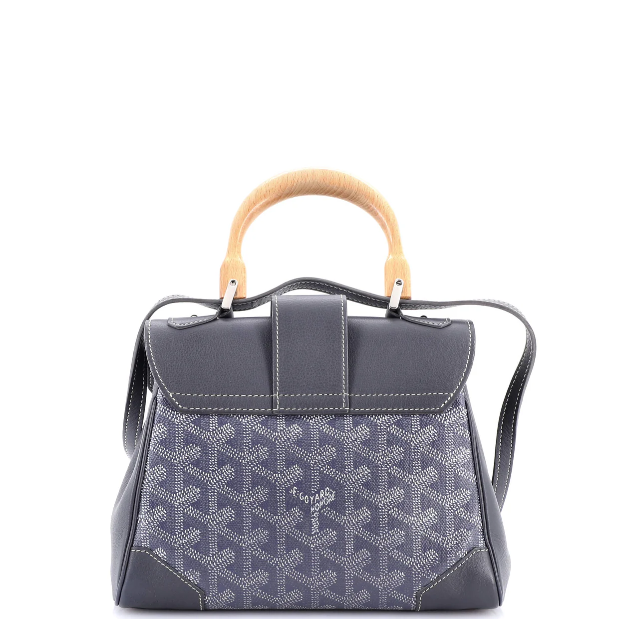 Saigon Top Handle Bag Coated Canvas with Leather Mini - Deep Luxury