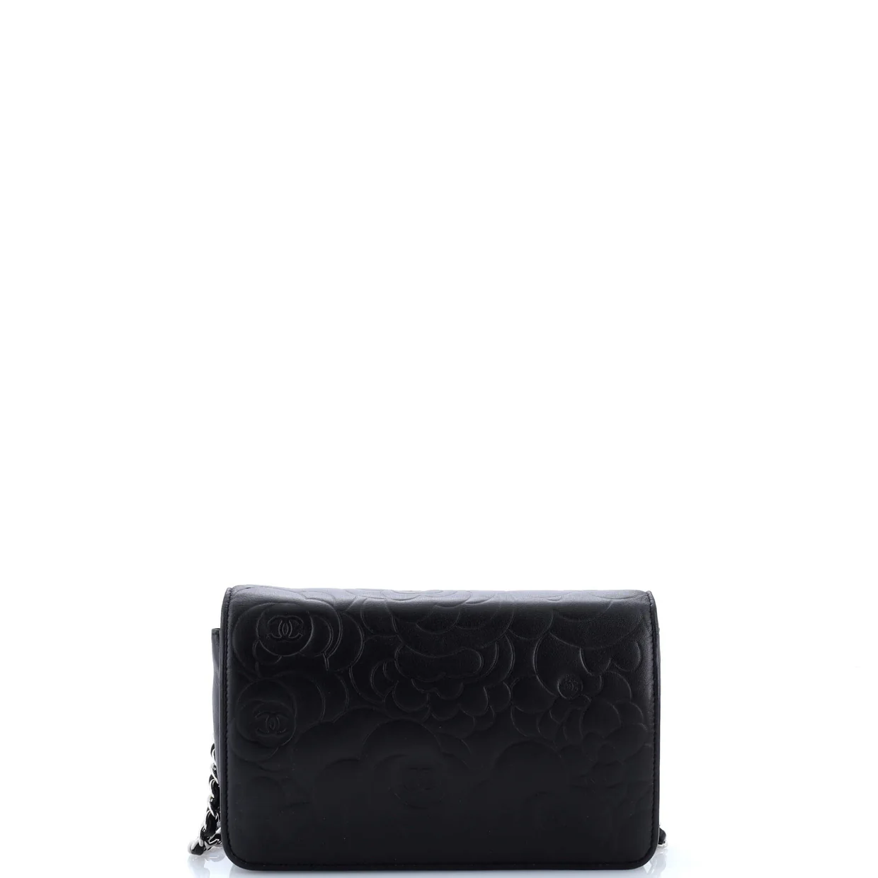Wallet on Chain Camellia Lambskin - Deep Luxury