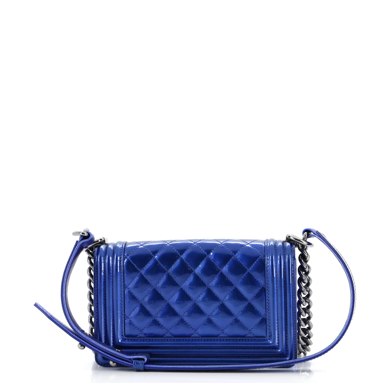 Boy Flap Bag Quilted Patent Small - Deep Luxury