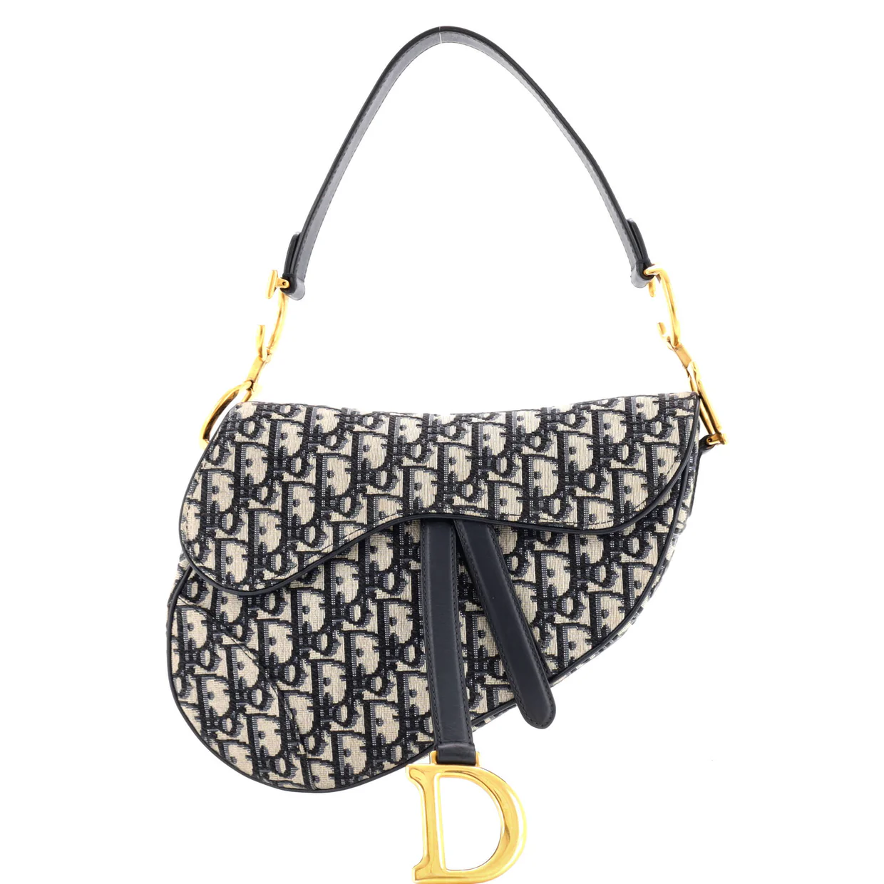 Saddle Handbag Oblique Canvas Medium - Deep Luxury