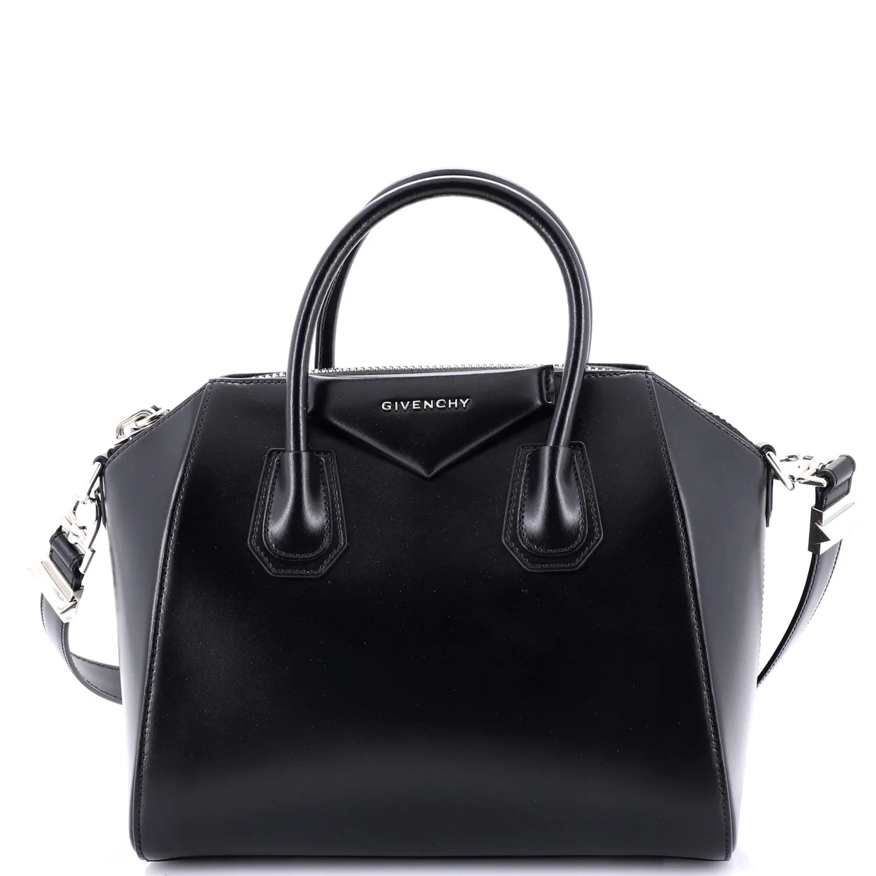 Antigona Bag Glazed Leather Small - Deep Luxury