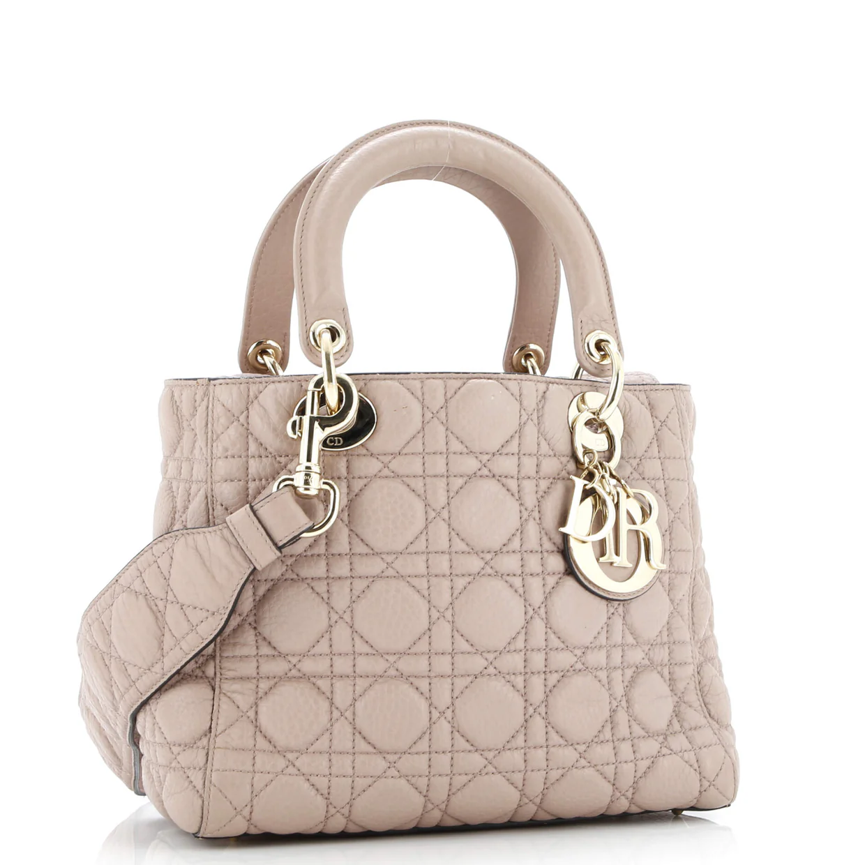Lady Dior Bag Cannage Quilt Grained Calfskin Medium - Deep Luxury