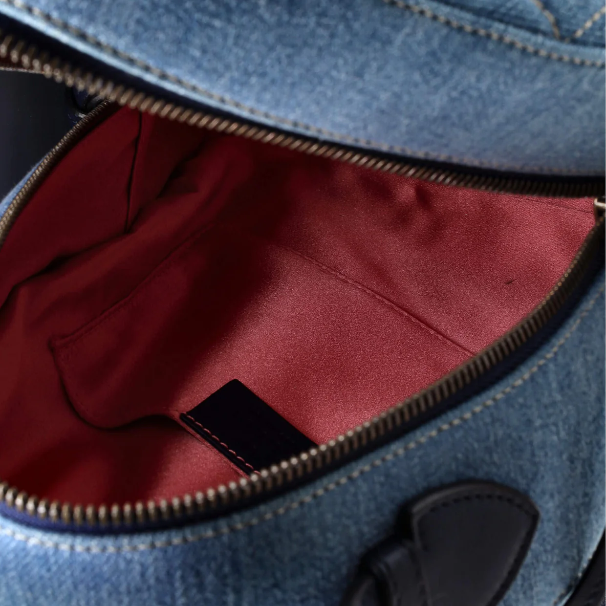 Pearly GG Marmont Backpack Embellished Matelasse Denim Small - Deep Luxury