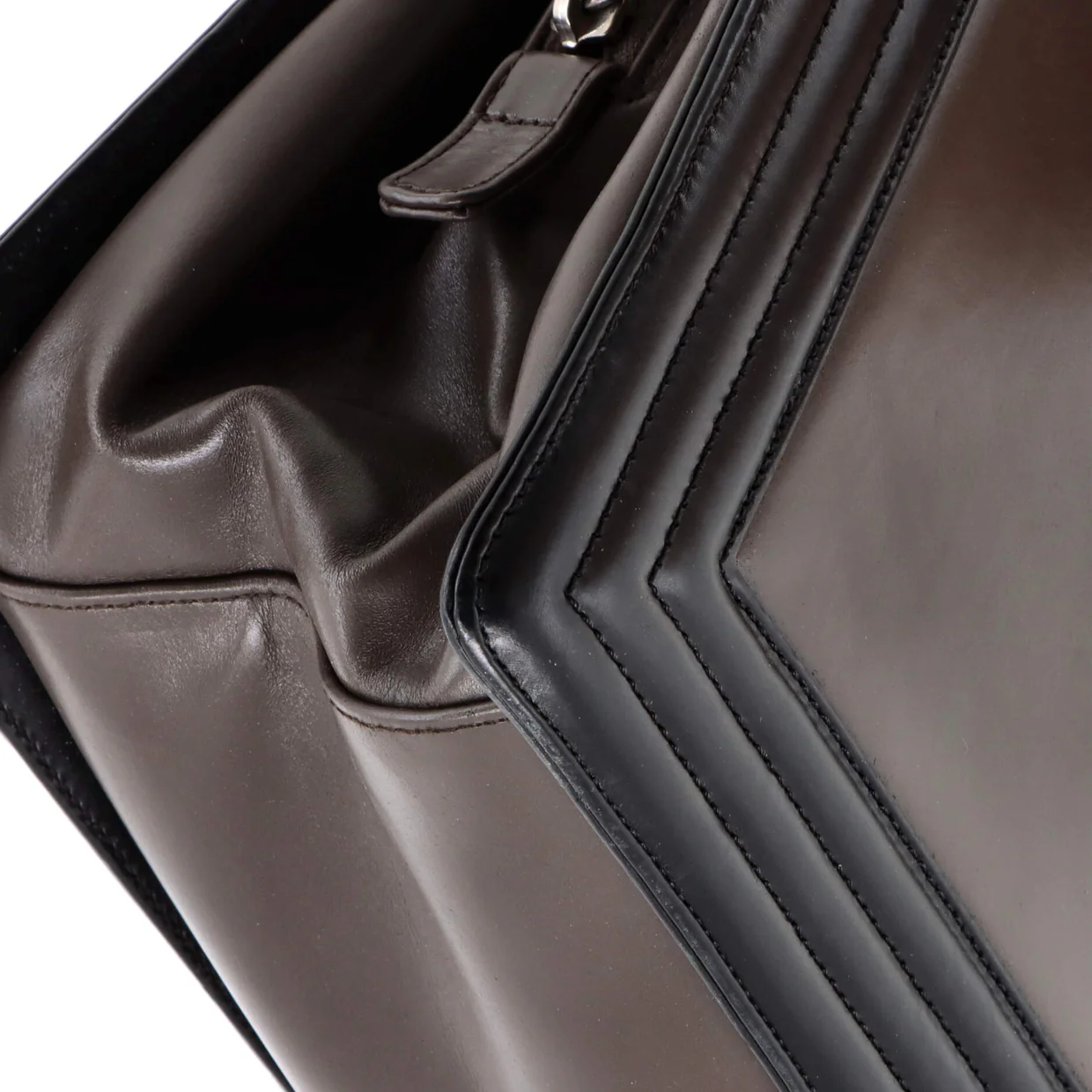 Boy Tote Glazed Calfskin Small - Deep Luxury