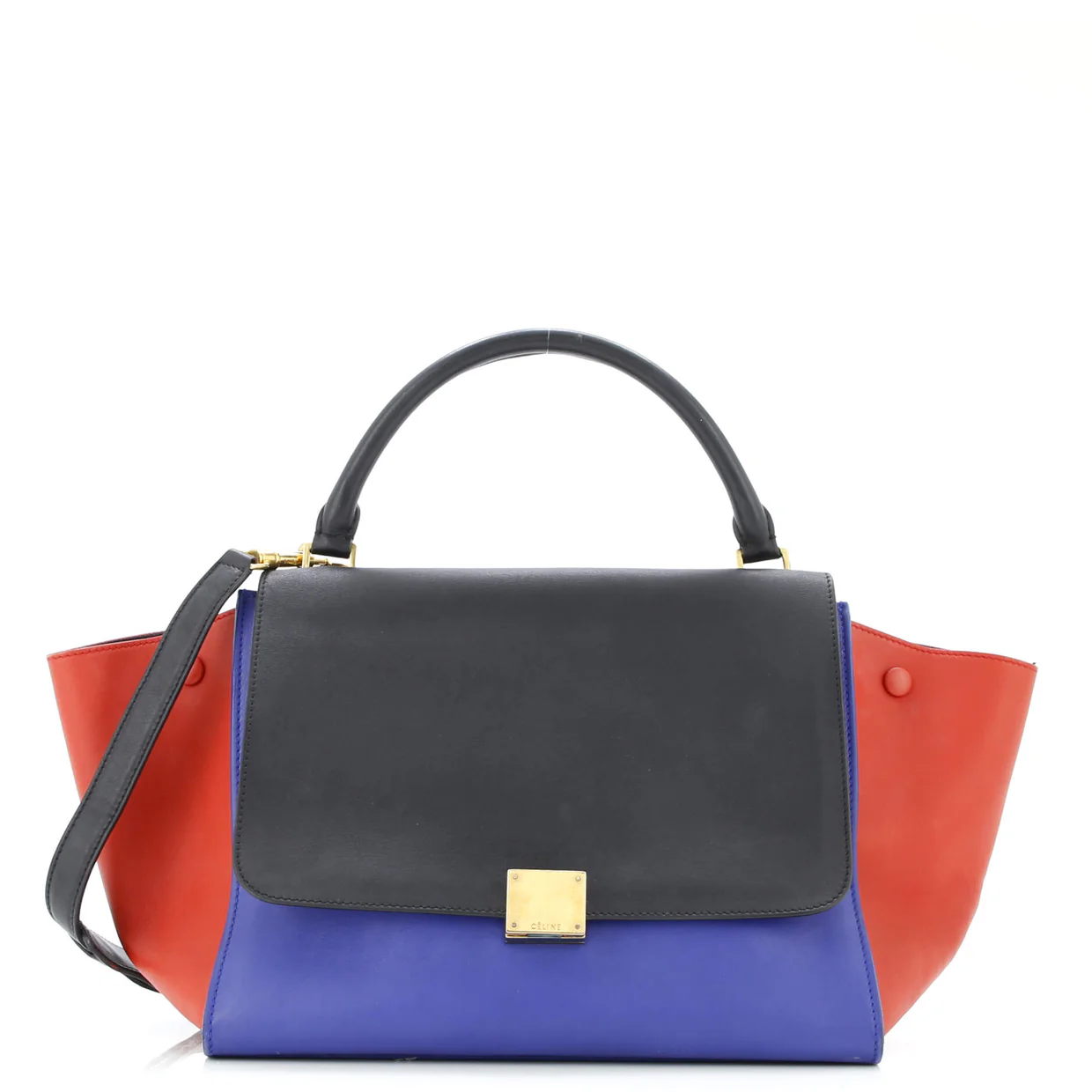 Tricolor Trapeze Bag Leather Medium - Deep Luxury