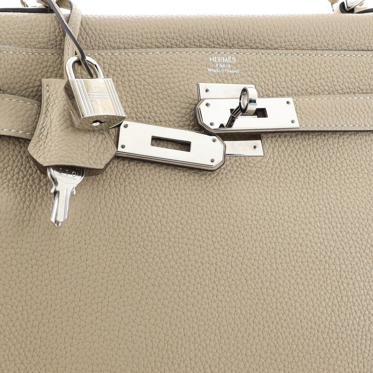 Kelly Handbag Light Togo with Palladium Hardware 28 - Deep Luxury