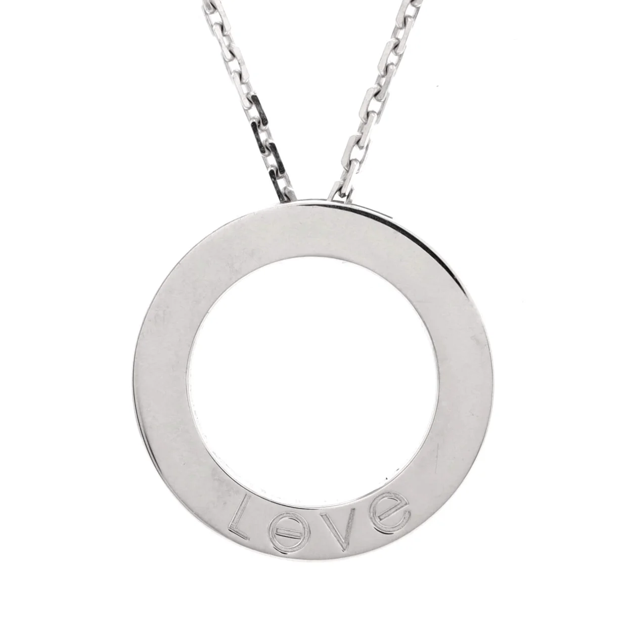 6 Diamonds Love Pendant Necklace 18K White Gold and Diamonds - Deep Luxury