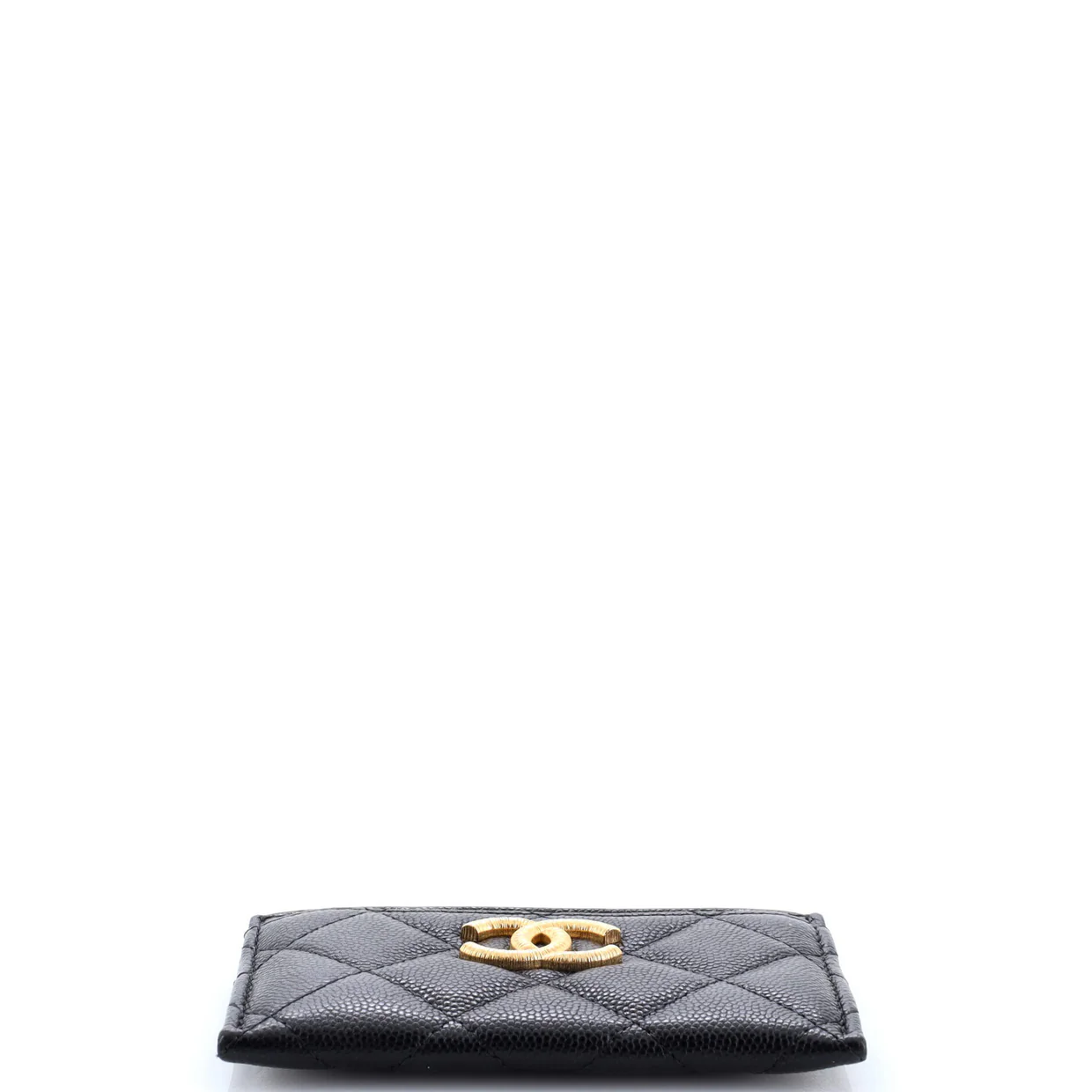 Textured CC Card Holder Quilted Caviar - Deep Luxury