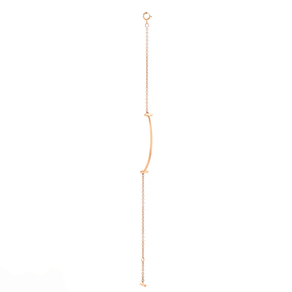T Smile Chain Bracelet 18K Rose Gold Medium - Deep Luxury