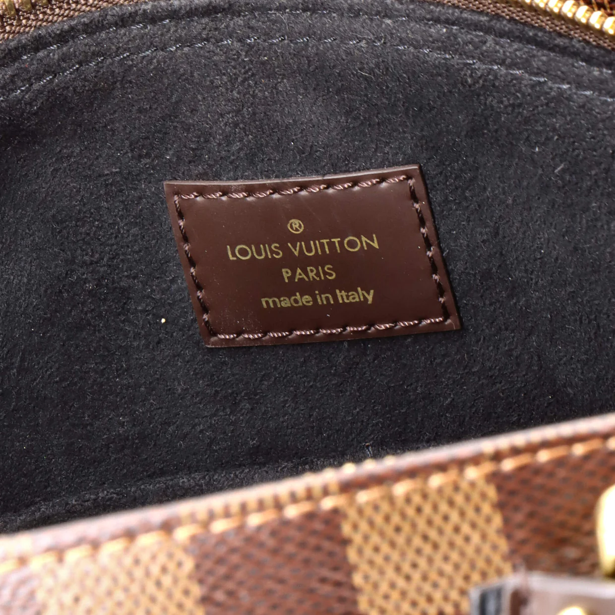 Normandy Handbag Damier and Leather - Deep Luxury