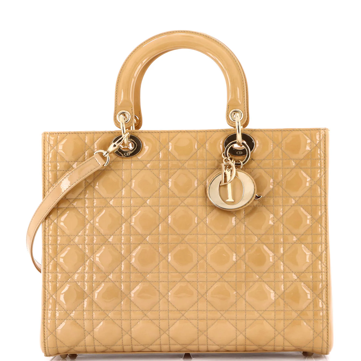 Lady Dior Bag Cannage Quilt Patent Large - Deep Luxury