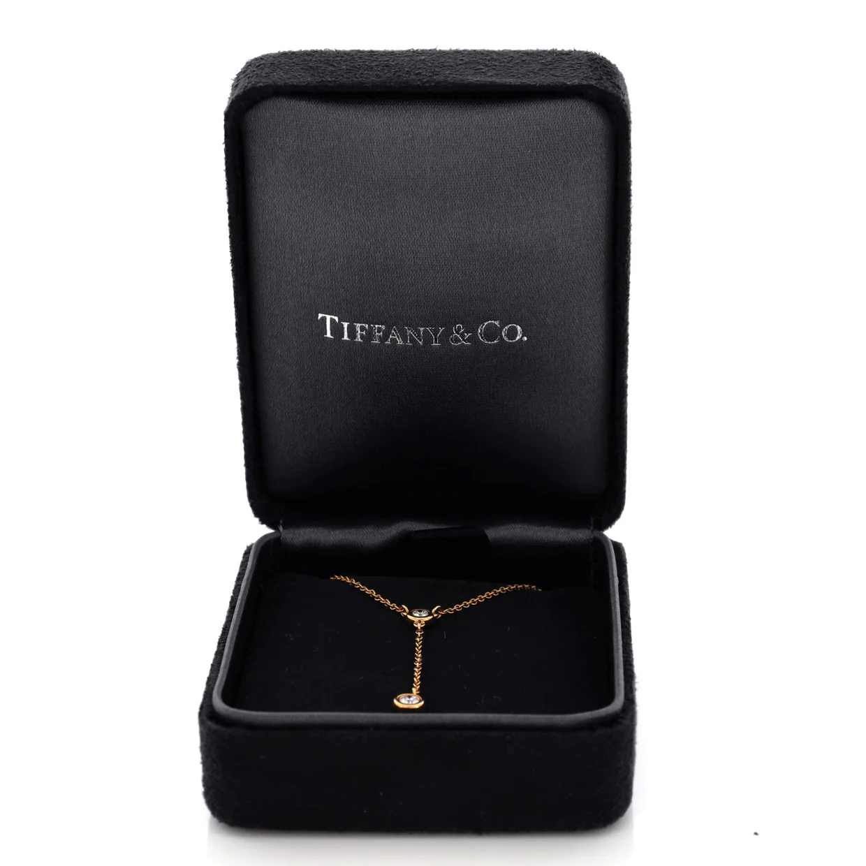 Elsa Peretti Diamonds By The Yard Lariat Necklace 18K Rose Gold and Diamonds - Deep Luxury