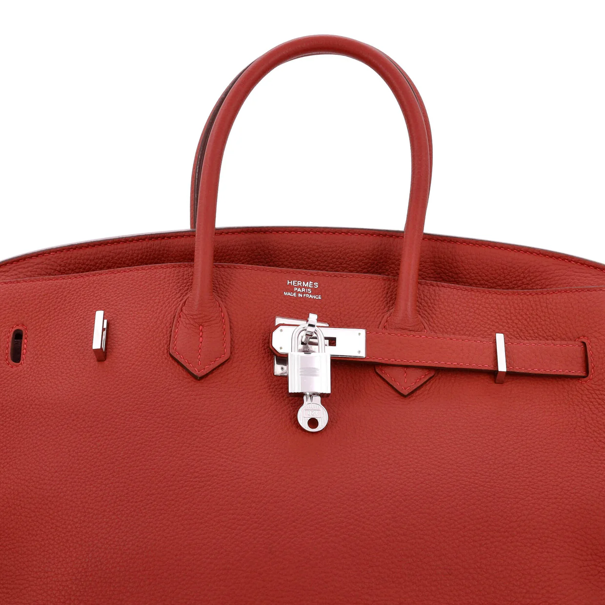 Birkin Handbag Géranuim Togo with Palladium Hardware 35 - Deep Luxury