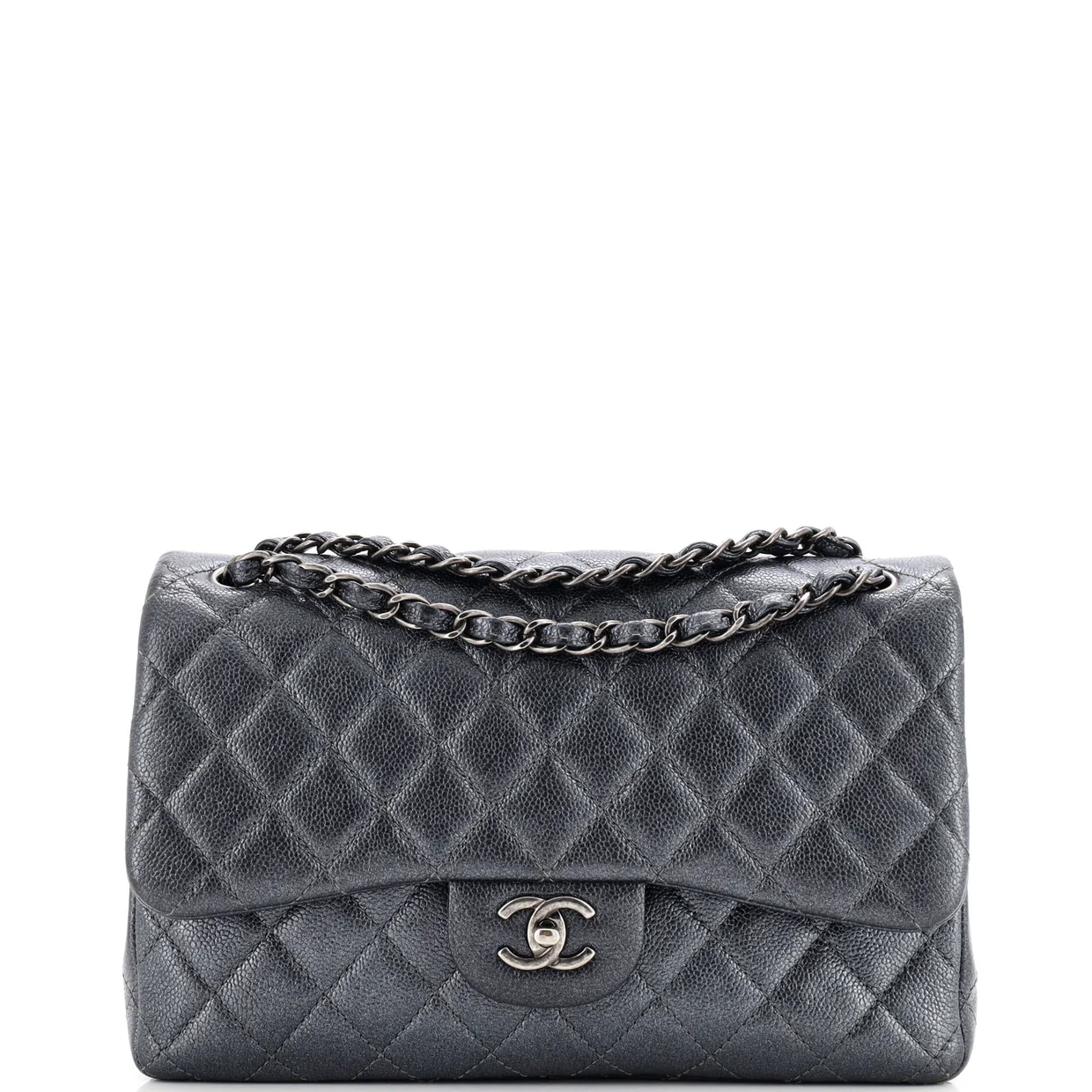 Classic Double Flap Bag Quilted Caviar Jumbo - Deep Luxury
