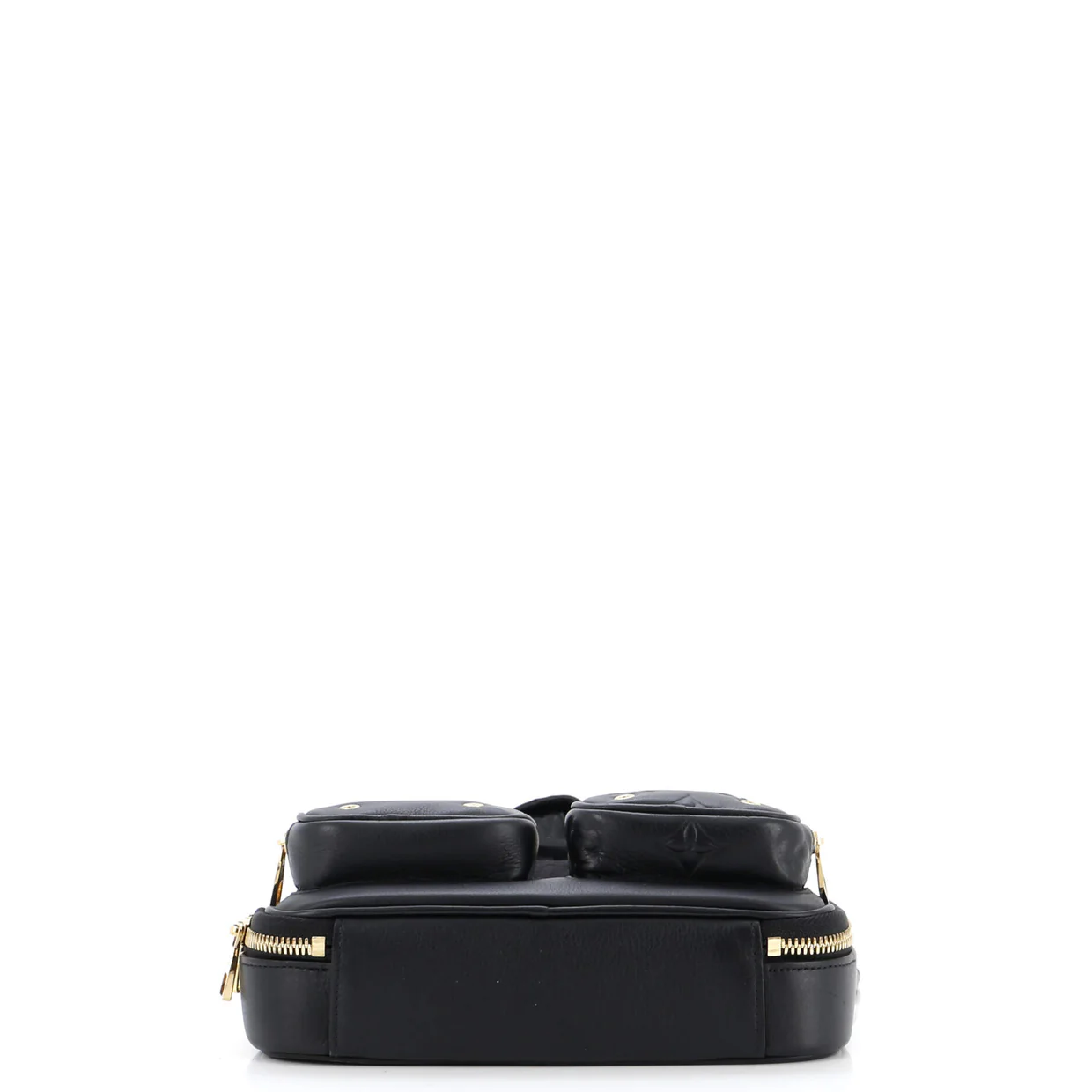 Utility Crossbody Bag Calfskin with Embossed Monogram Detail - Deep Luxury
