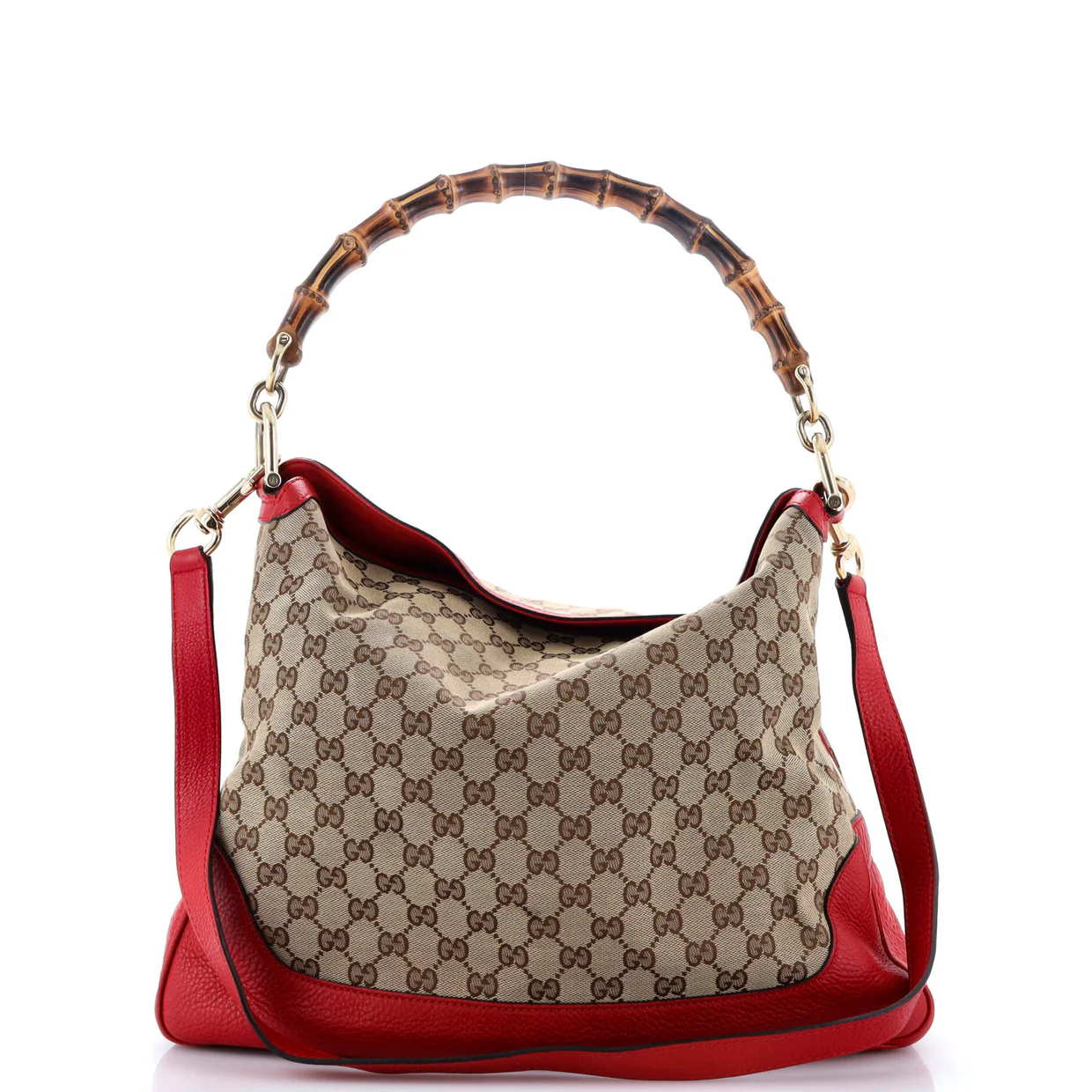 Diana Bamboo Shoulder Bag GG Canvas Medium - Deep Luxury