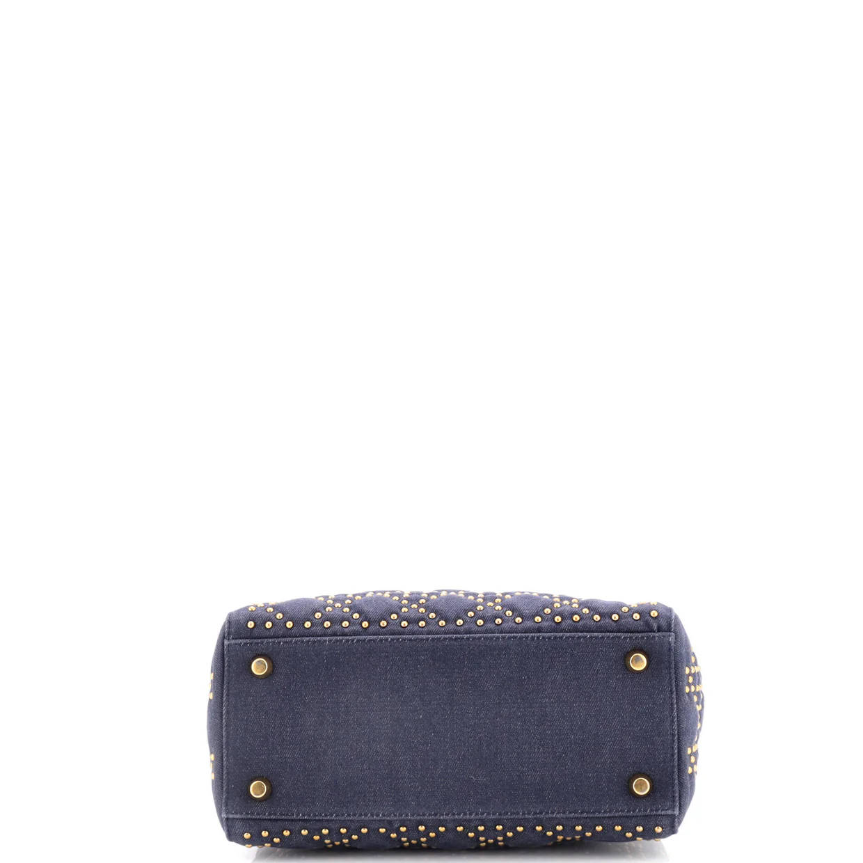 Supple Lady Dior Bag Cannage Studded Denim Medium - Deep Luxury