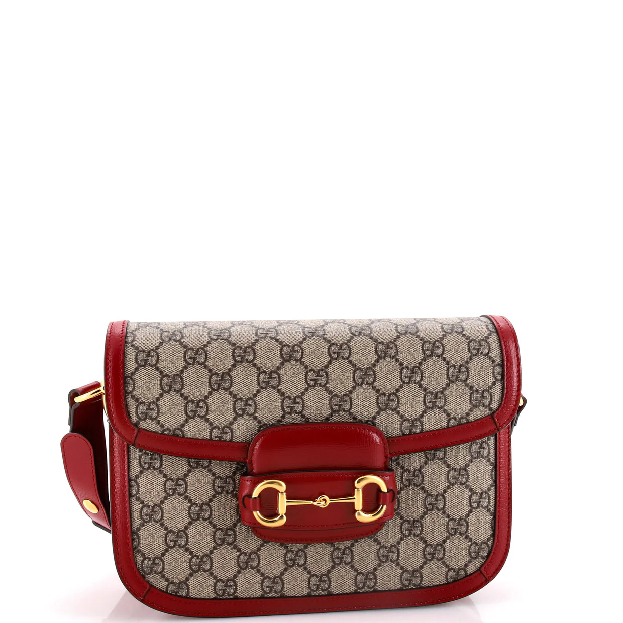 Horsebit 1955 Shoulder Bag GG Coated Canvas with Leather Small - Deep Luxury