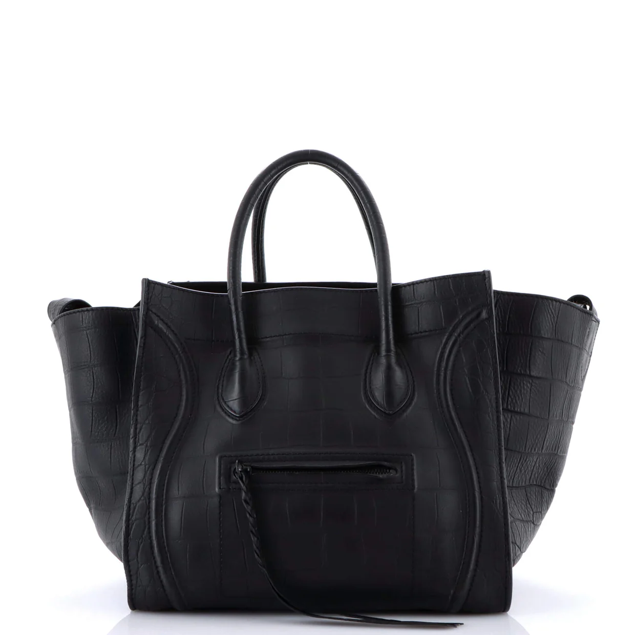 Phantom Bag Crocodile Embossed Leather Medium - Deep Luxury