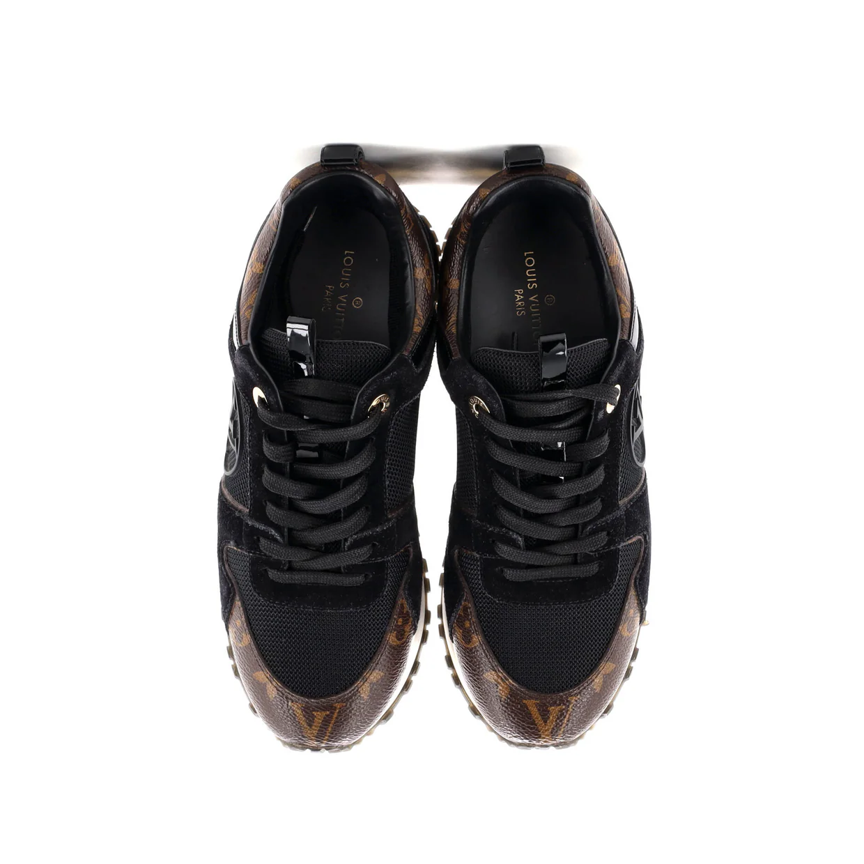 Women's Run Away Sneakers Mesh with Monogram Canvas and Suede - Deep Luxury