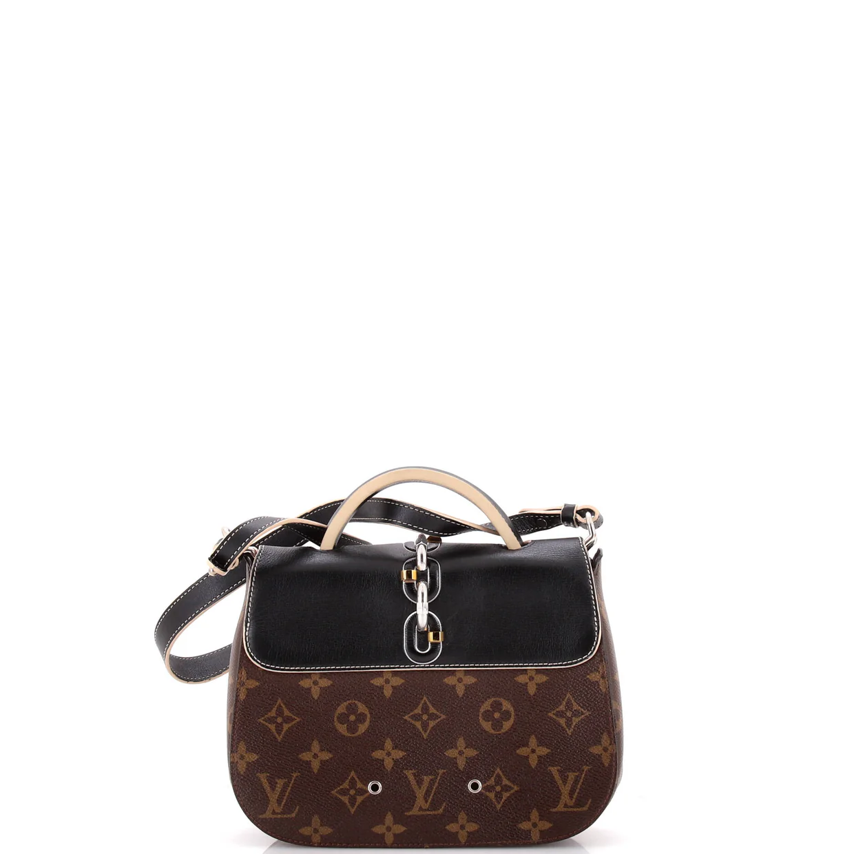 Chain It Handbag Monogram Canvas with Leather PM - Deep Luxury