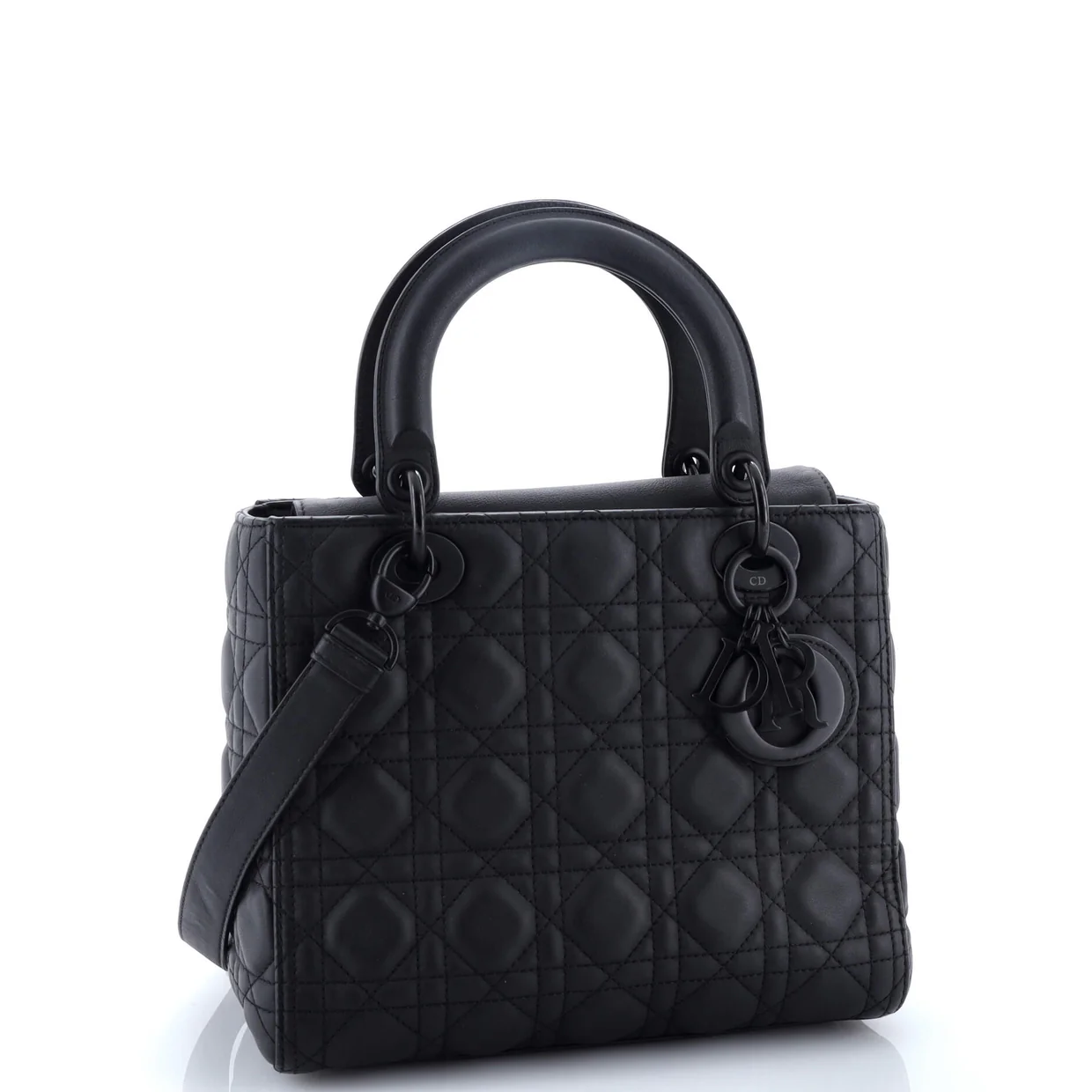 Ultra Matte Lady Dior Bag Cannage Quilt Calfskin Medium - Deep Luxury