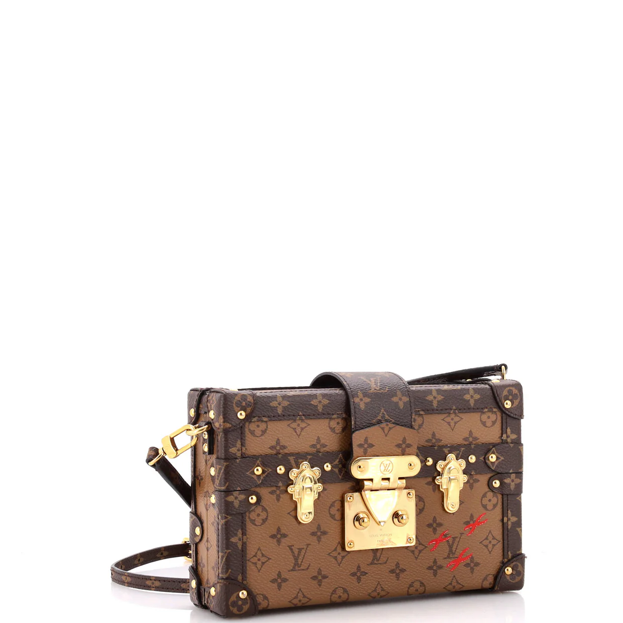 Petite Malle Handbag Reverse Monogram Canvas - Deep Luxury