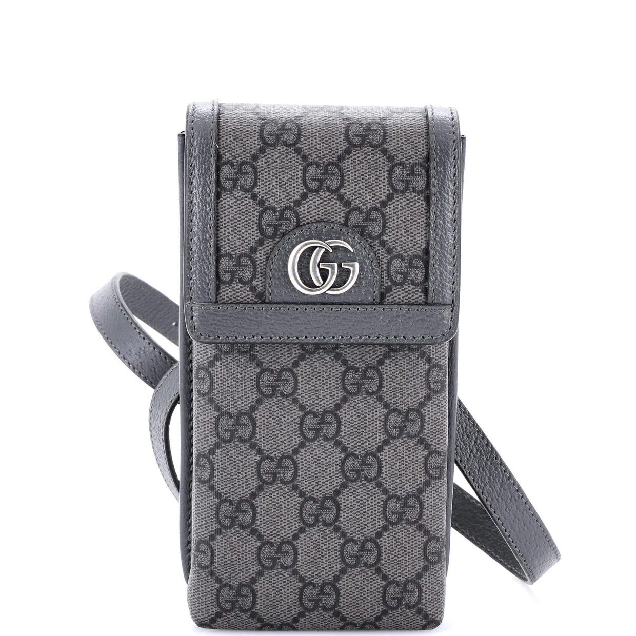 Phone Flap Crossbody Bag GG Coated Canvas - Deep Luxury
