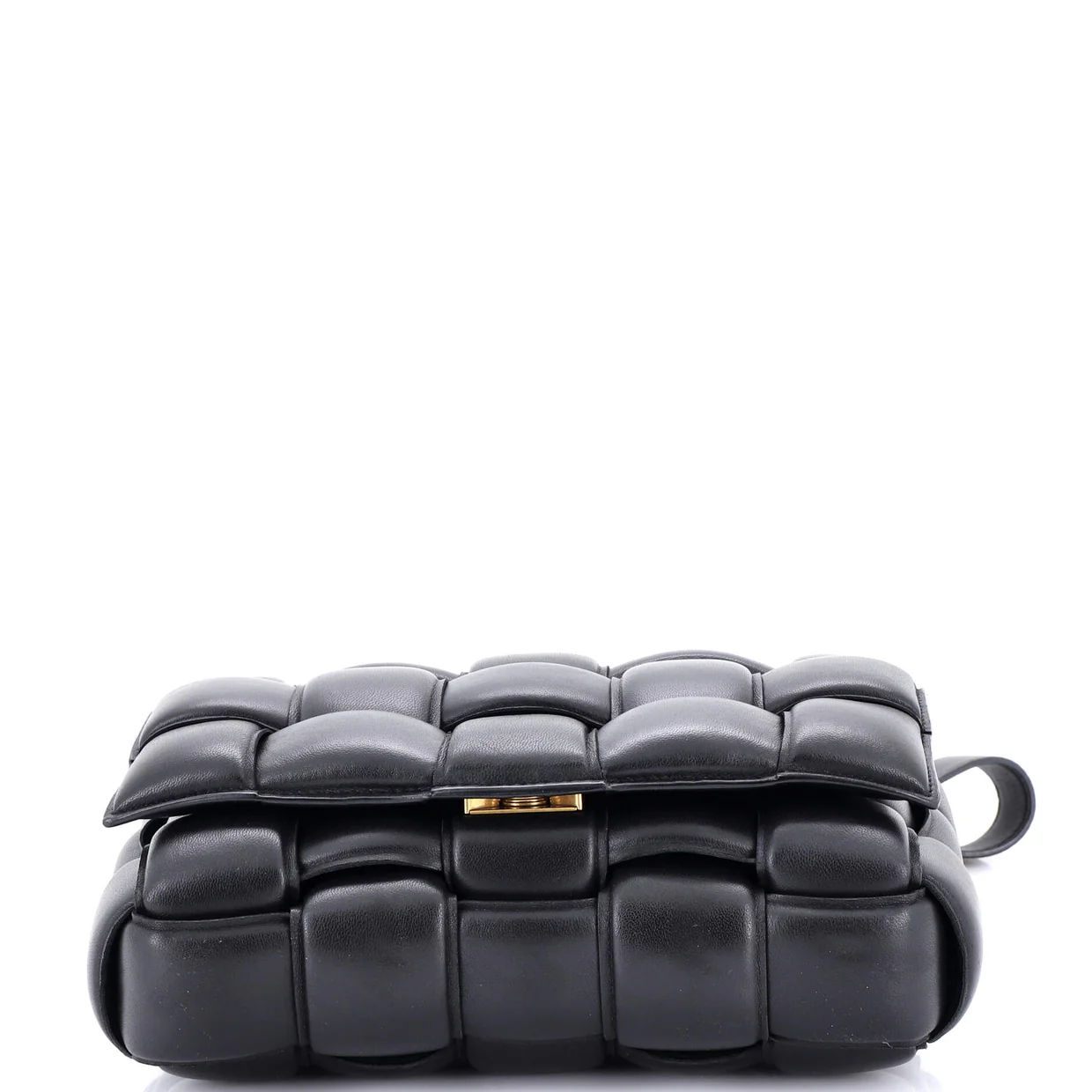 Cassette Crossbody Bag Padded Maxi Intrecciato Leather Small - Deep Luxury