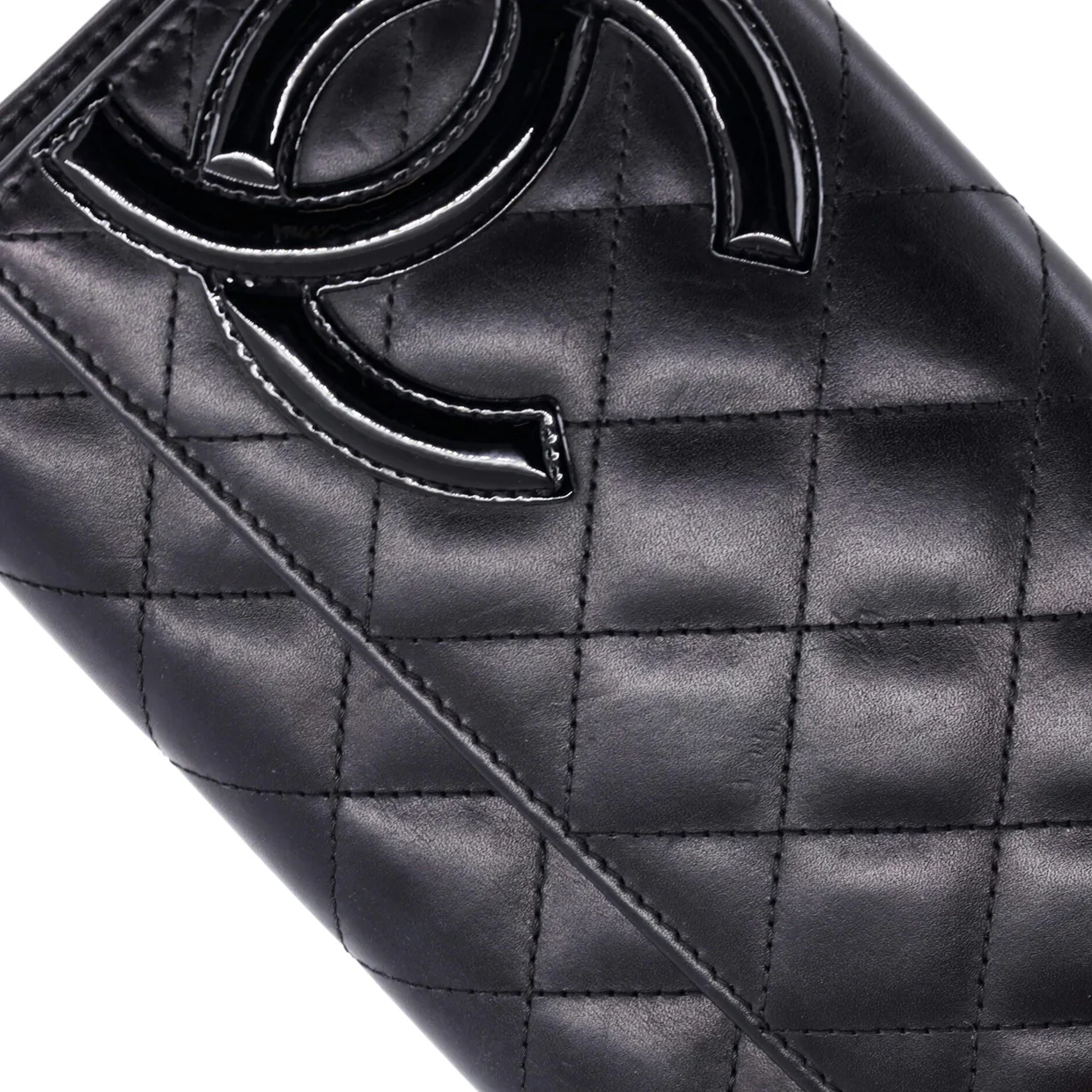 Cambon Trifold Wallet Quilted Lambskin Long - Deep Luxury