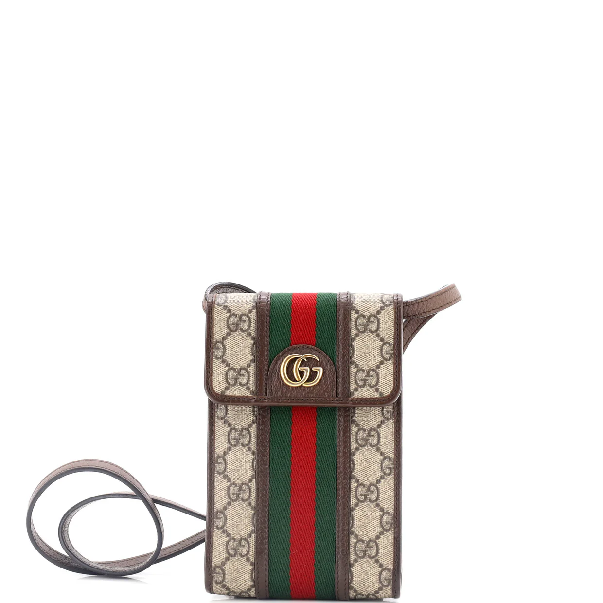 Ophidia Vertical Flap Crossbody Bag GG Coated Canvas Mini - Deep Luxury