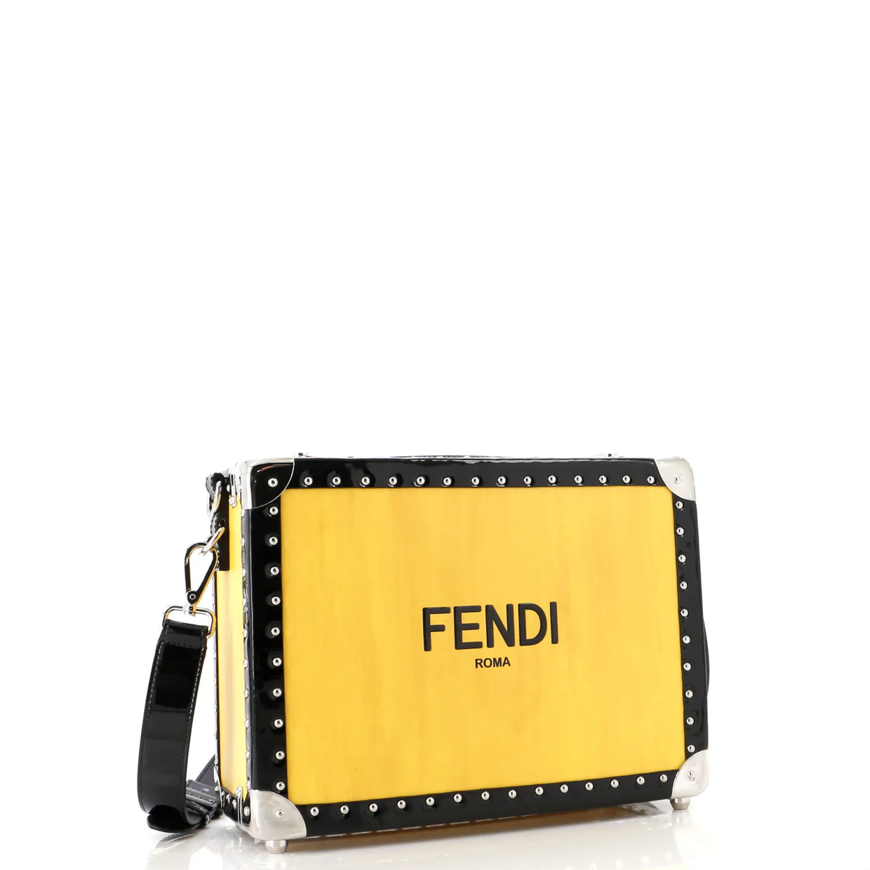 Logo Rigid Suitcase Leather Small - Deep Luxury