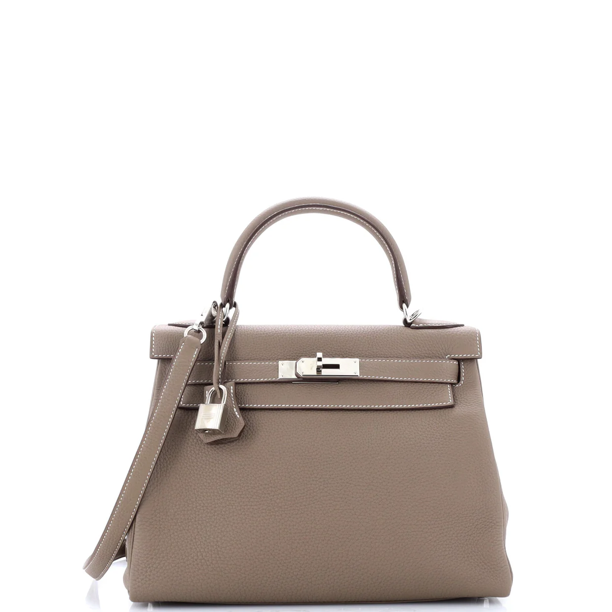 Kelly Handbag Grey Togo with Palladium Hardware 28 - Deep Luxury