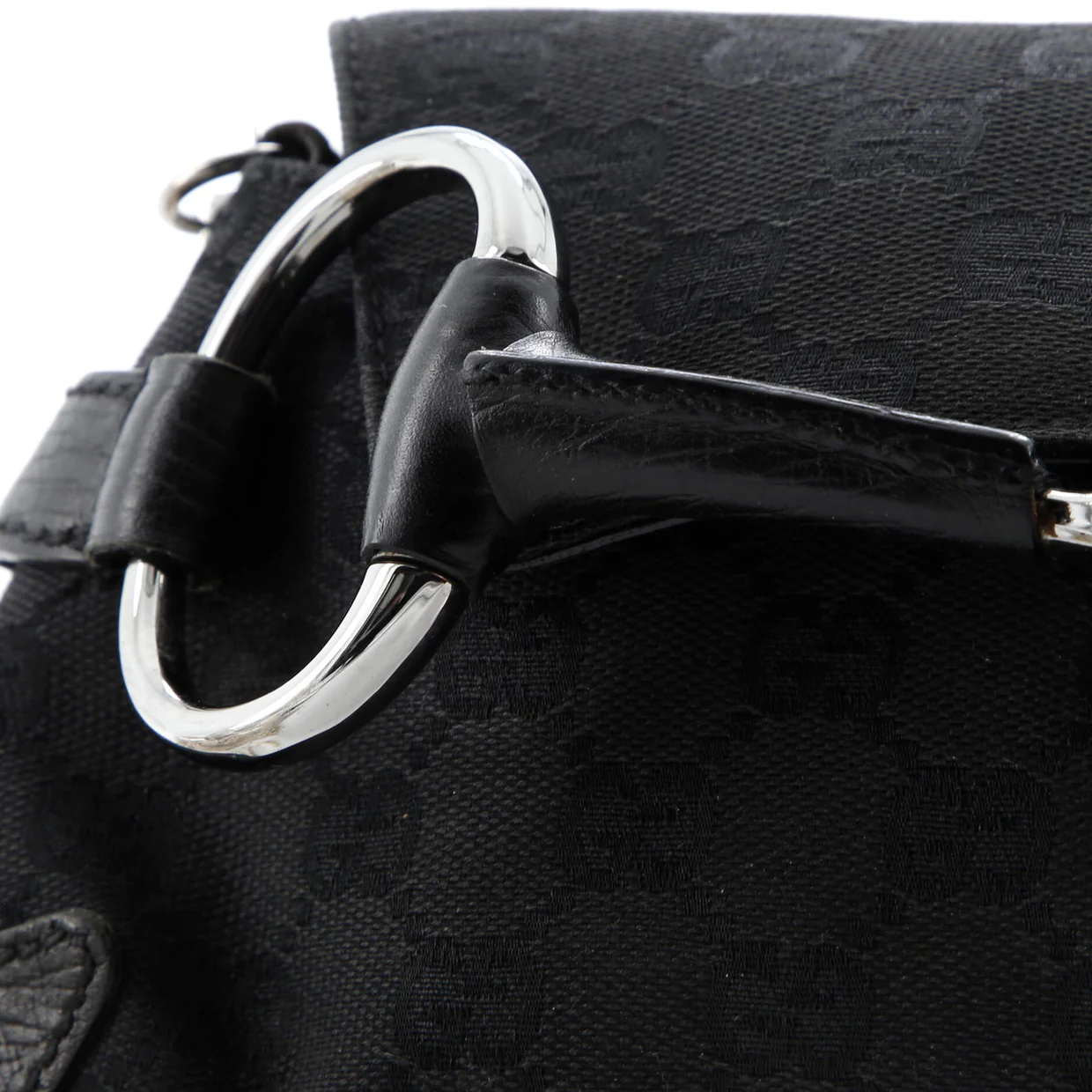 Horsebit Chain Clutch GG Canvas with Leather Medium - Deep Luxury