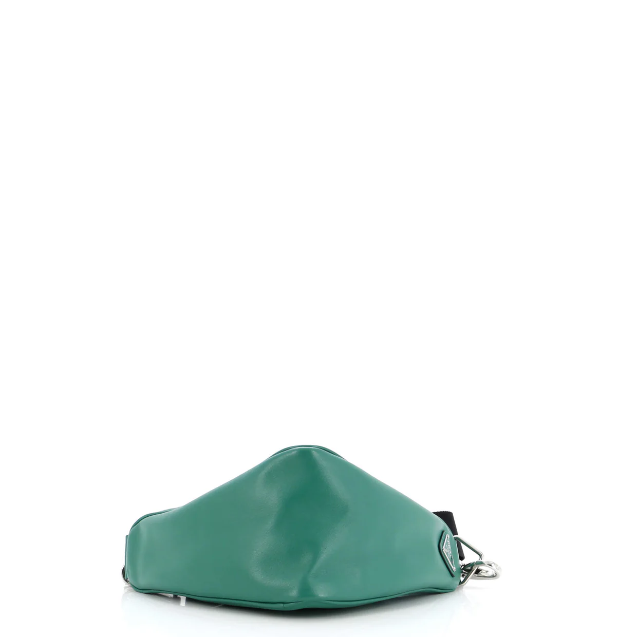 Triangle Logo Zip Crossbody Bag Leather Small - Deep Luxury
