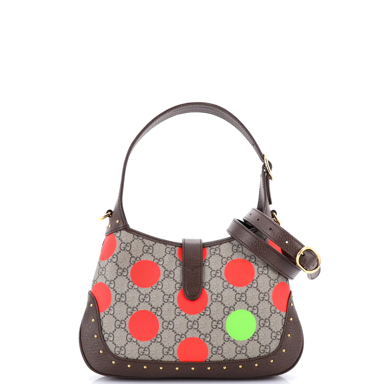 Jackie 1961 Hobo Studded Printed GG Coated Canvas Small - Deep Luxury