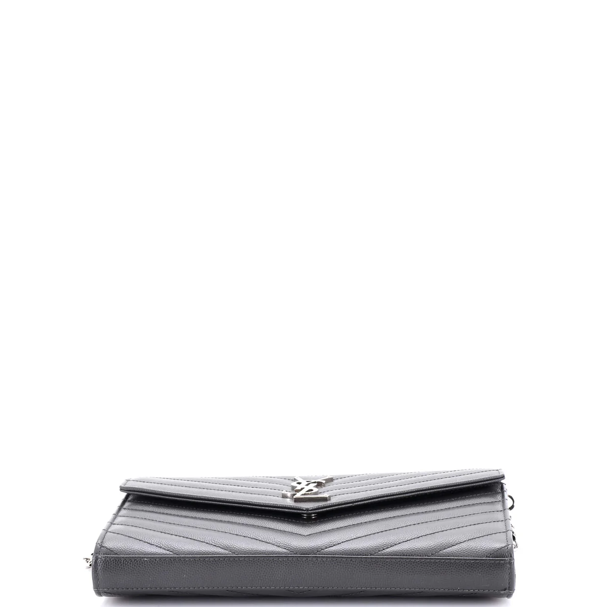 Classic Monogram Wallet on Chain Matelasse Chevron Leather Medium - Deep Luxury