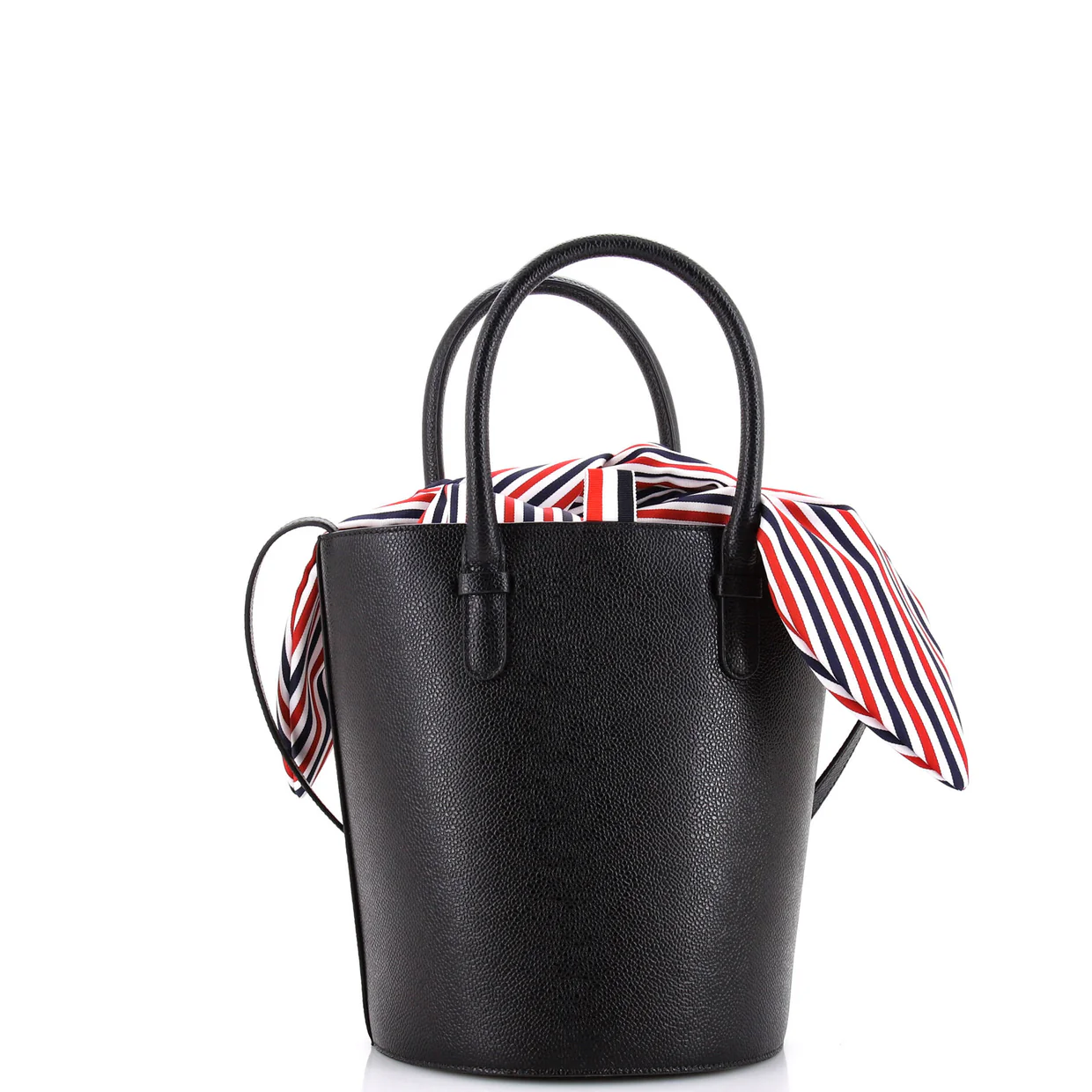 Knot Bucket Bag Leather with Fabric - Deep Luxury
