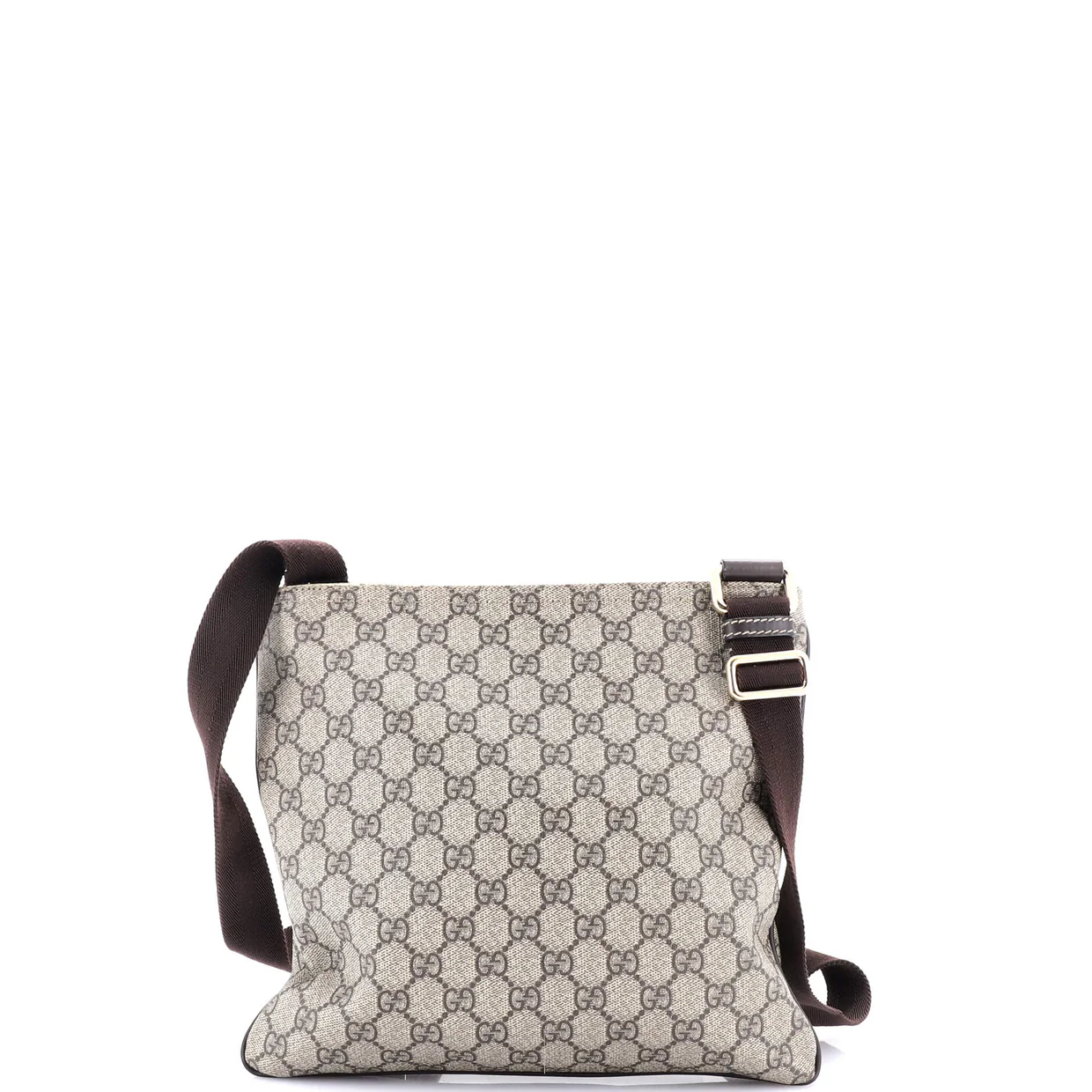 Flat Messenger Bag GG Coated Canvas Medium - Deep Luxury