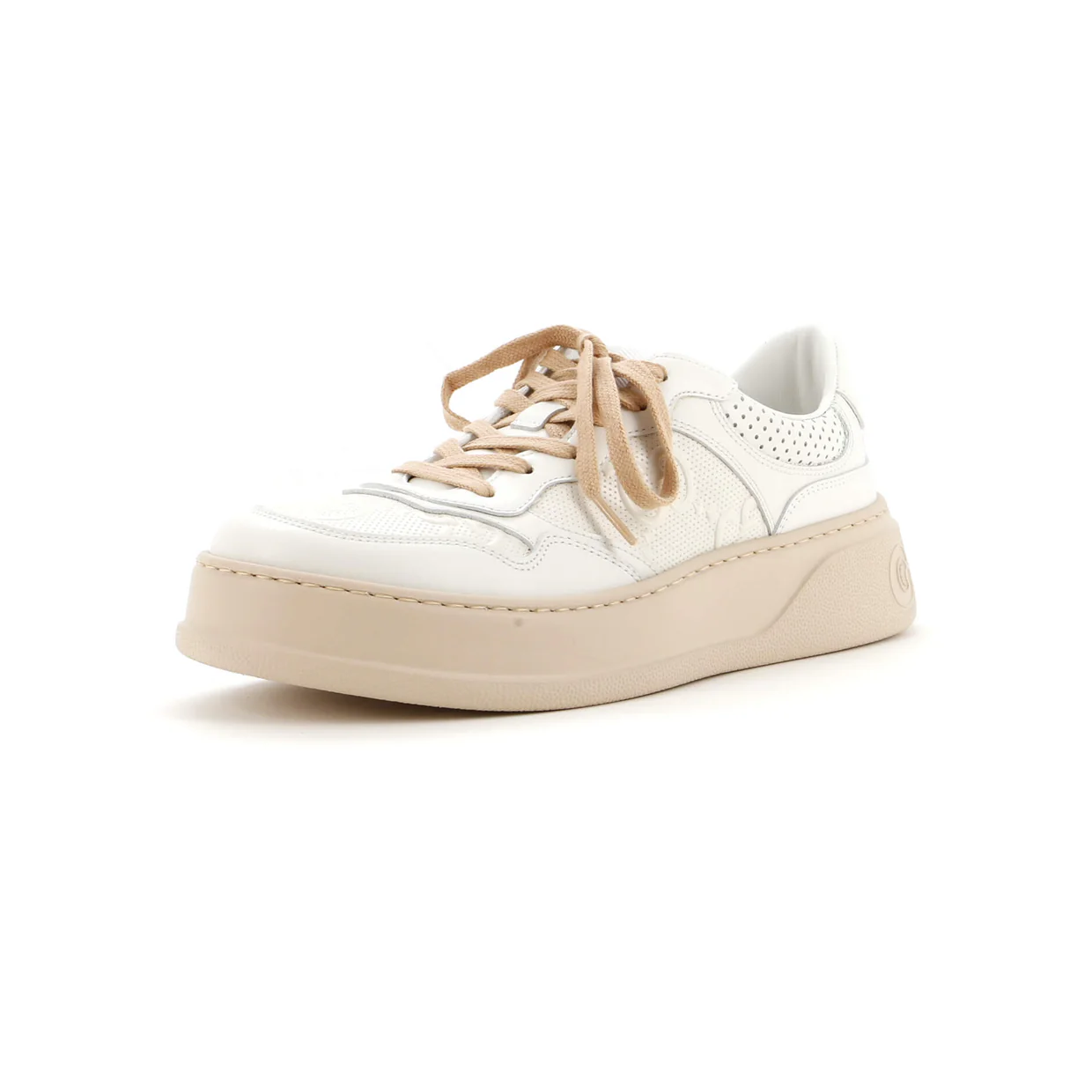 Chunky B Sneakers GG Embossed Perforated Leather - Deep Luxury