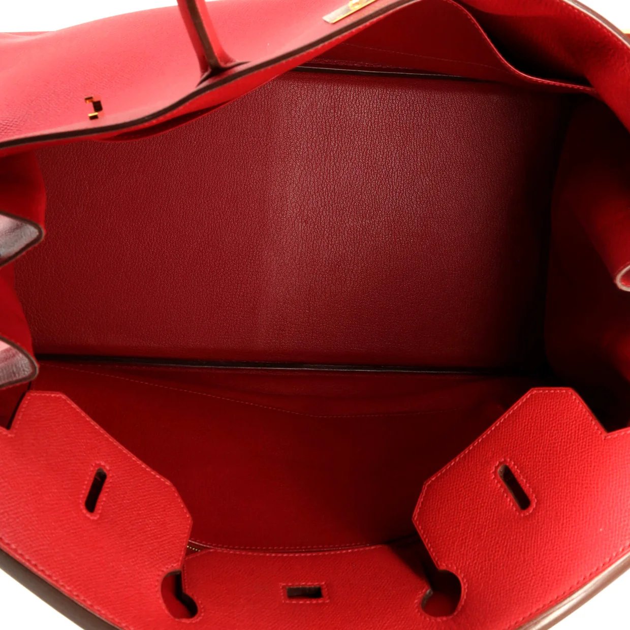 Birkin Handbag Rouge Vif Veau Grain Lisse with Gold Hardware 40 - Deep Luxury